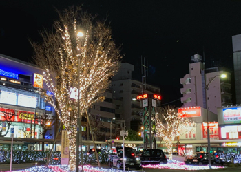 JR荻窪駅北口_ブルーライトアップ